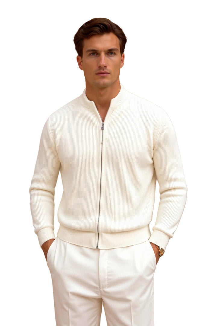 Men’s Beaumont Ribbed Zip Knit Cardigan