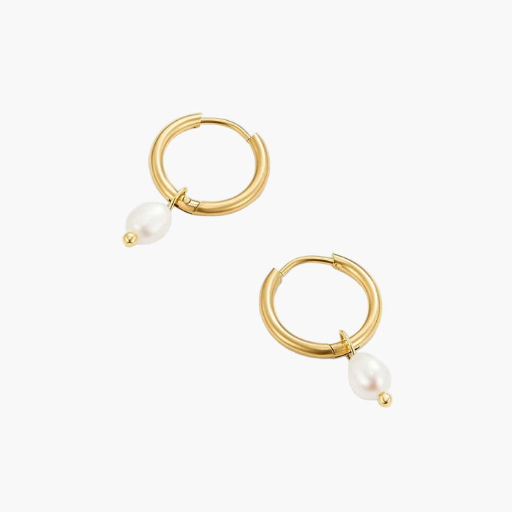 Women’s Freshwater Pearl Hoop Earrings