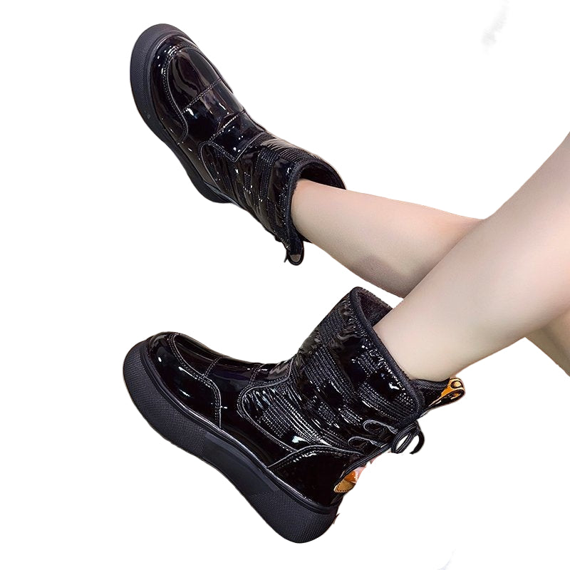 Women’s Waterproof Ankle Snow Boots – Warm Winter Lace-Up Footwear