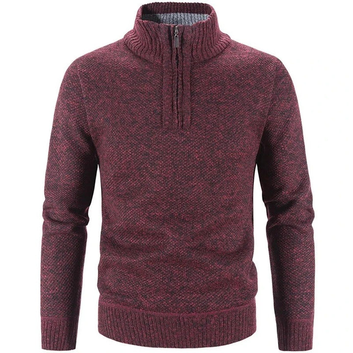 Men’s Half-Zip Textured Sweater