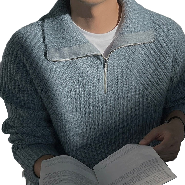 Men’s  Ribbed Half-Zip Sweater