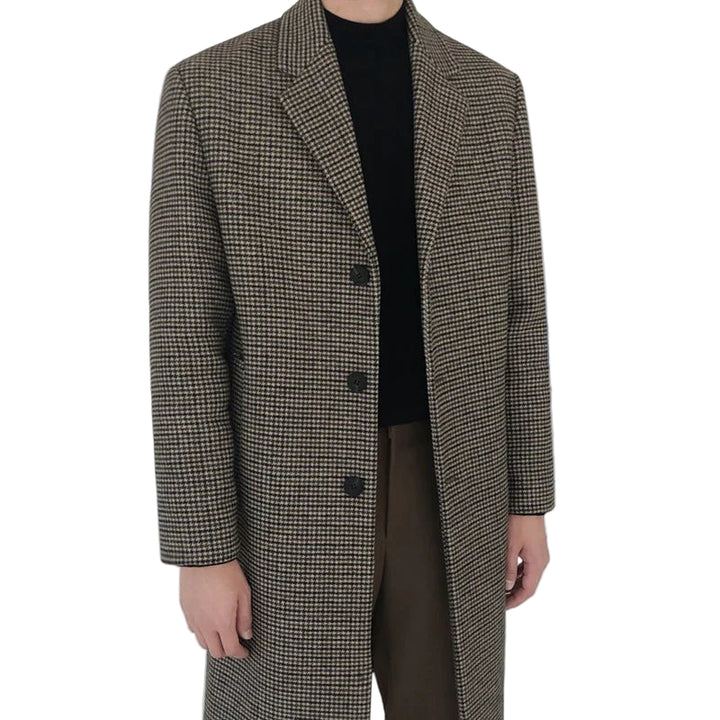 Men’s Ashbury Checked Wool Overcoat