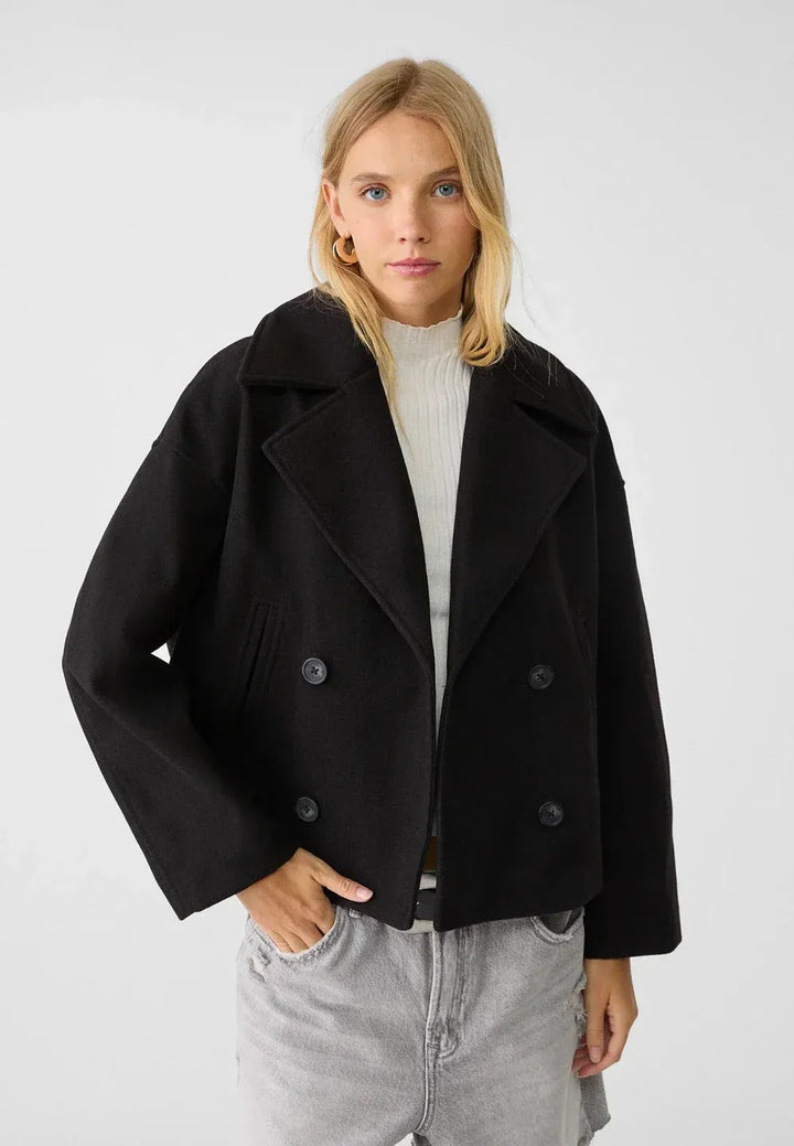 Women’s Cropped Double-Breasted Coat