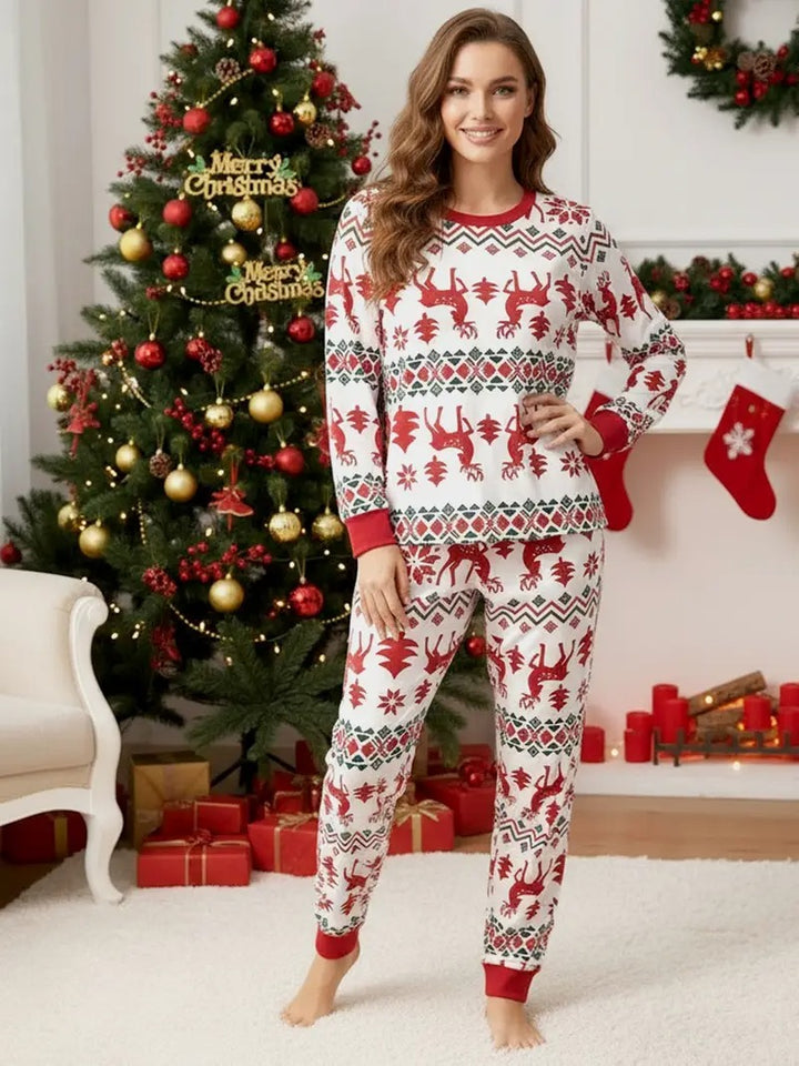 Women’s Nordic Reindeer Christmas Pyjama Set