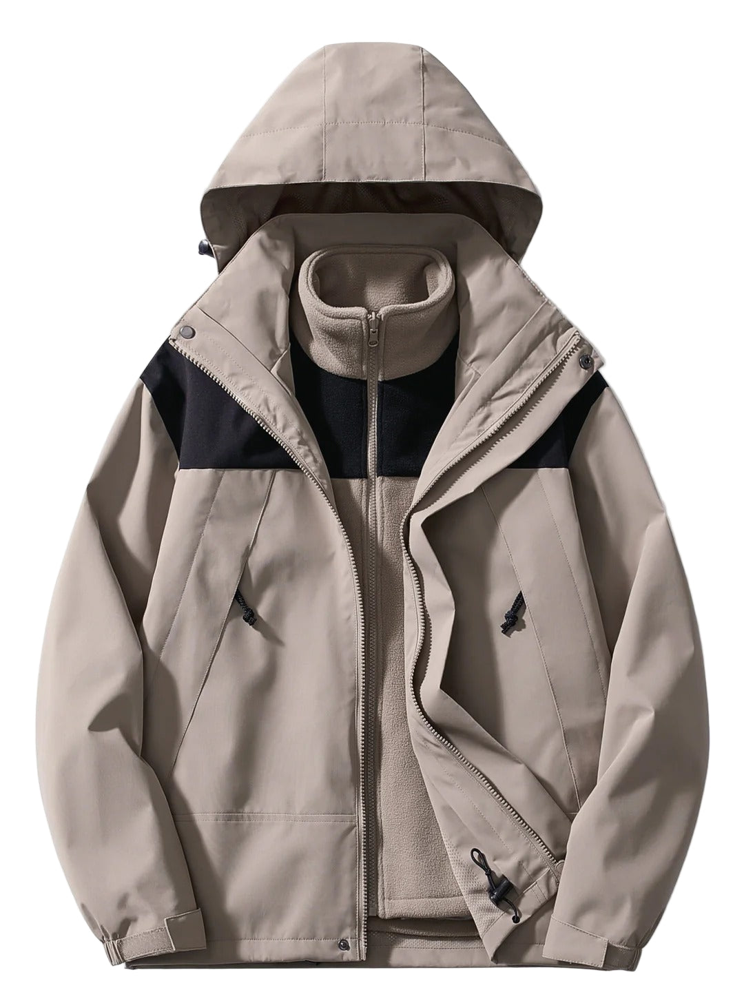 Women’s 3-in-1 Fleece Winter Jacket with Hood for Women