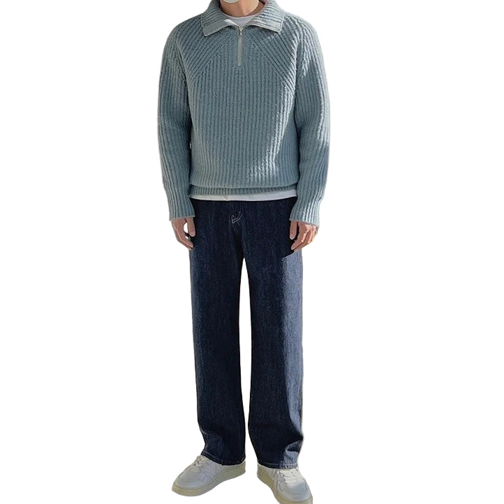 Men’s  Ribbed Half-Zip Sweater