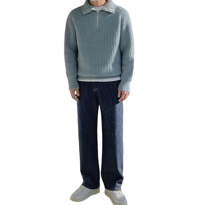 Men’s  Ribbed Half-Zip Sweater