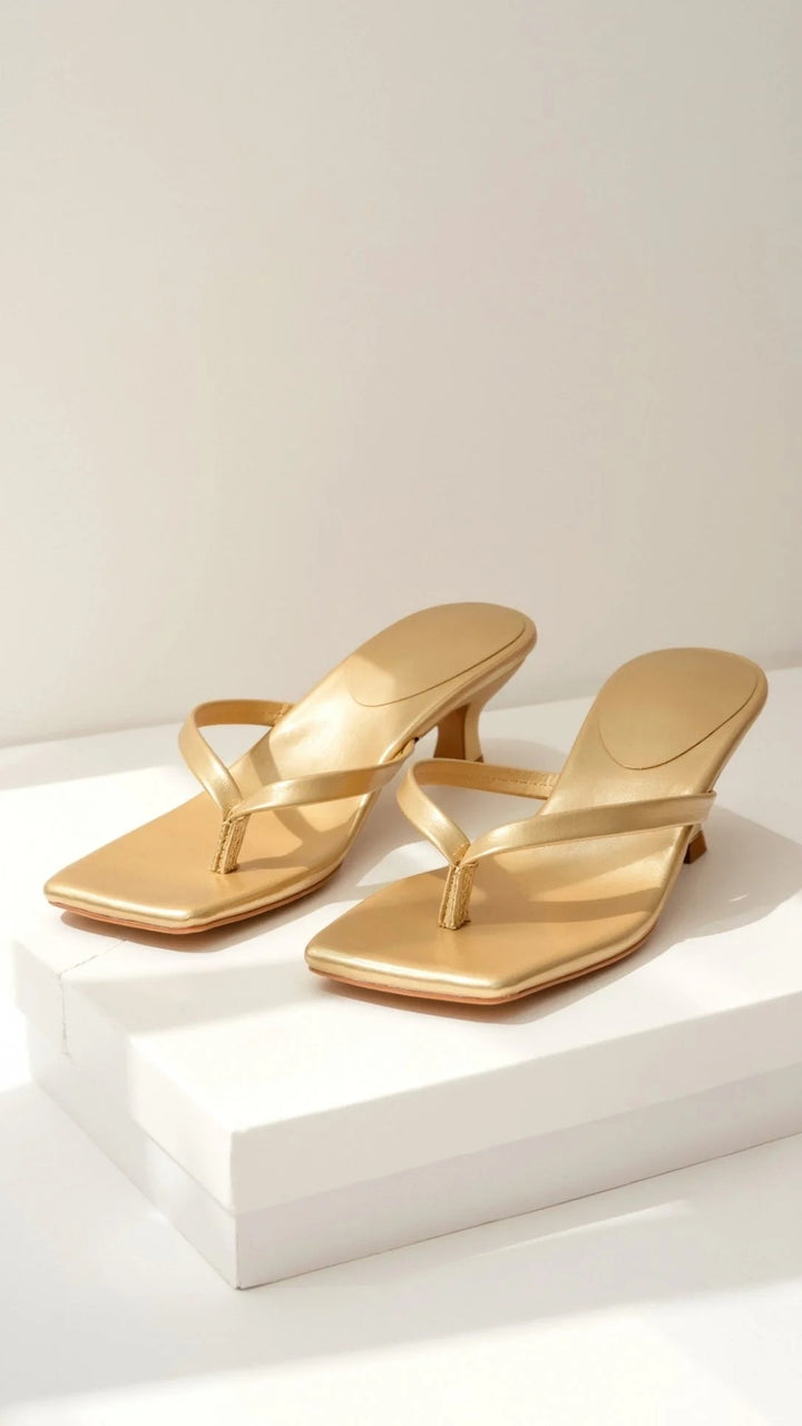 Women’s Mila Kitten Heel Sandals – Minimal Strappy Slip-Ons