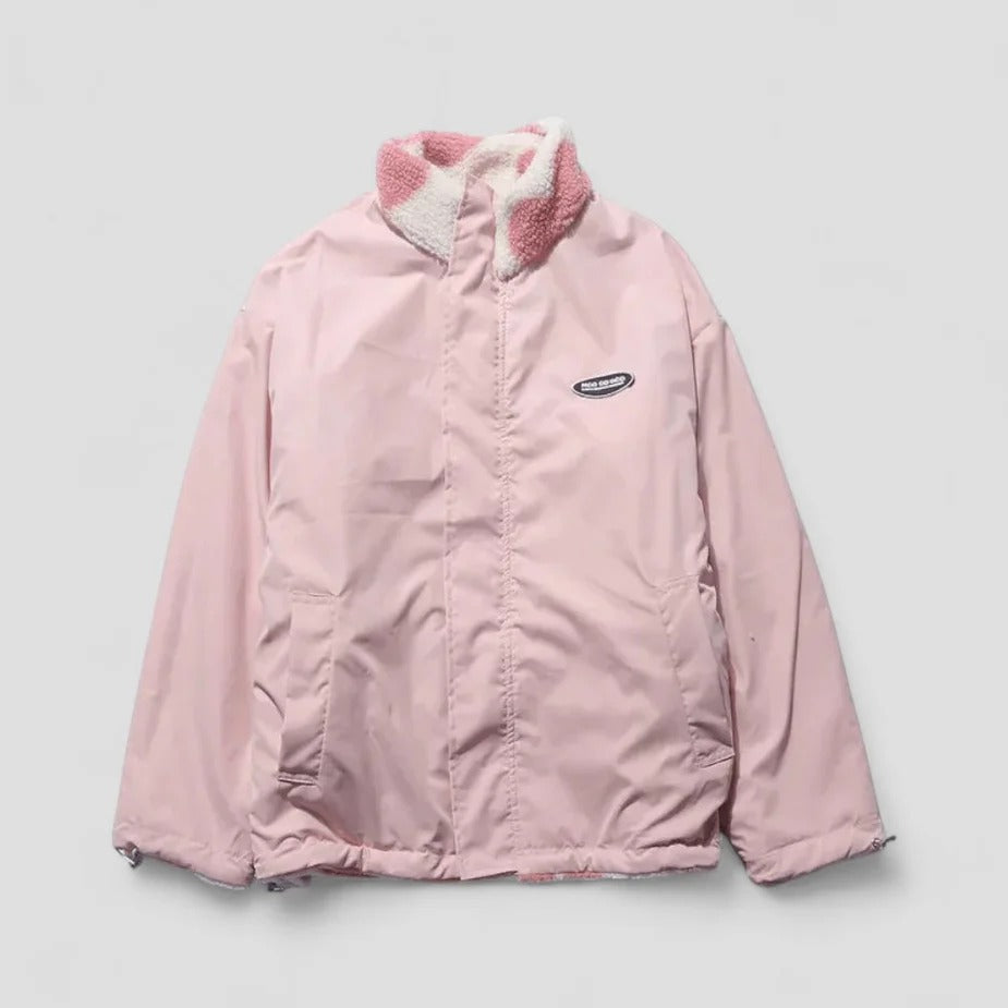 Women’s Reversible Heart Print Puffer Jacket