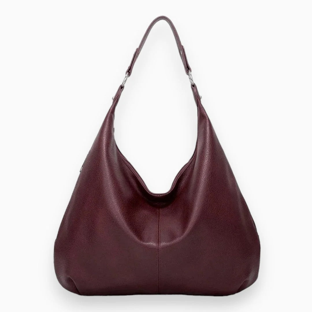 Women’s Leather-Look Hobo Bag – Spacious Shoulder Carryall