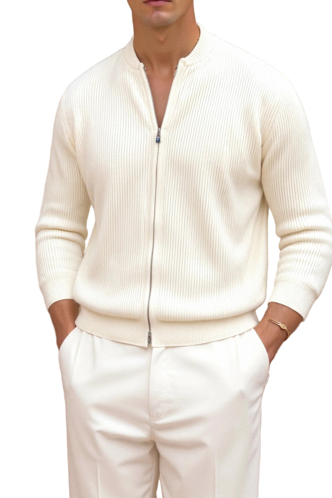 Men’s Beaumont Ribbed Zip Knit Cardigan