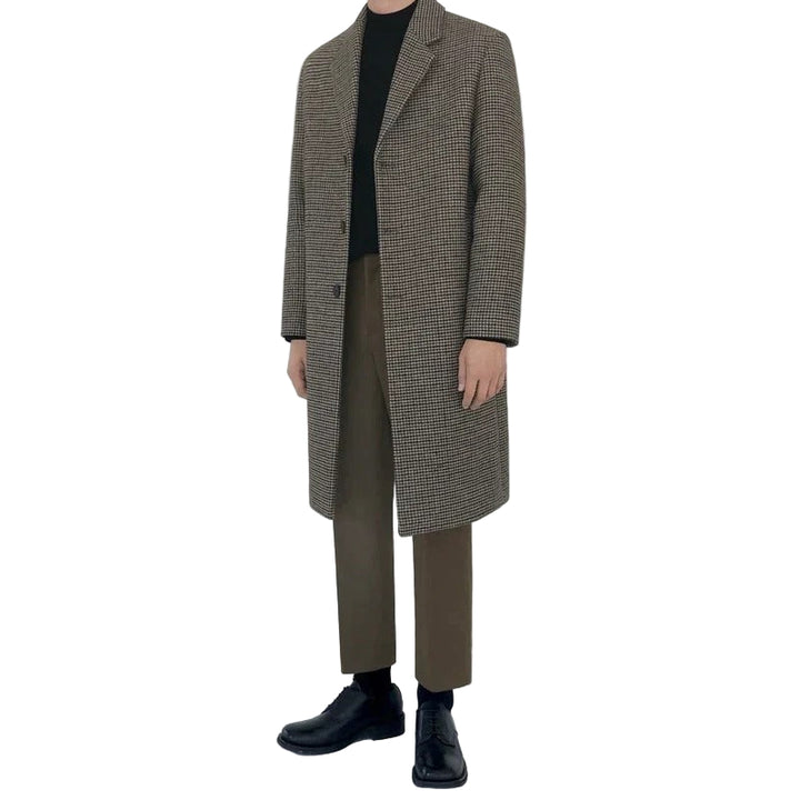 Men’s Ashbury Checked Wool Overcoat