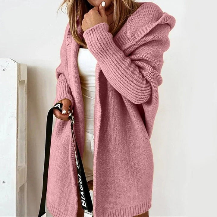 Women’s Haven Cozy Hooded Knit Cardigan – Oversized Open-Front Sweater