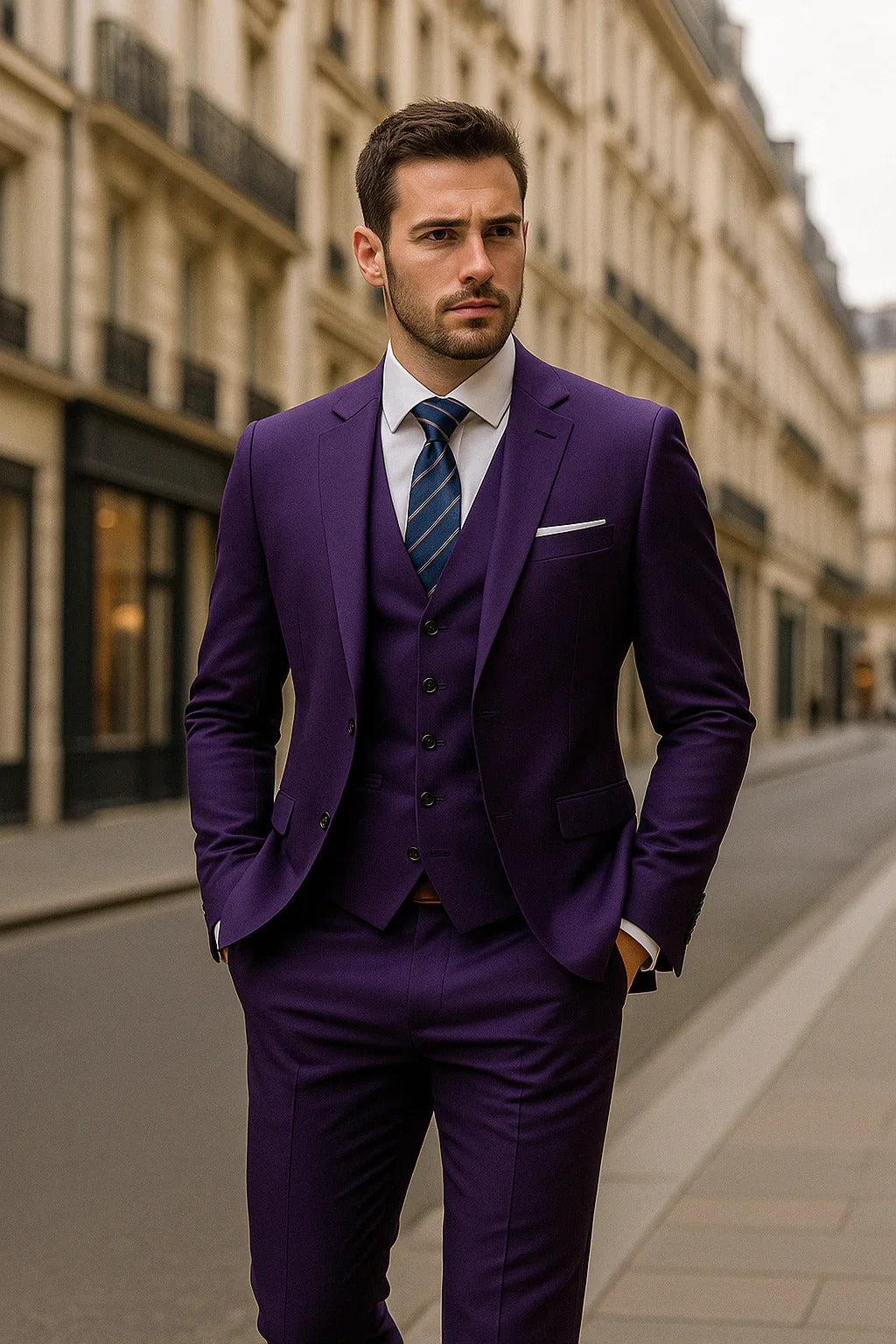 Men’s Beaumont 3-Piece Suit – Refined Modern Elegance