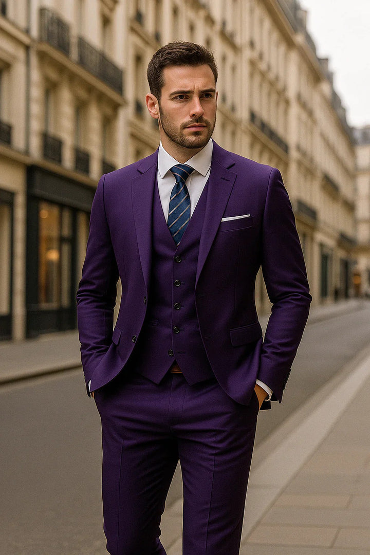 Men’s Beaumont 3-Piece Suit – Refined Modern Elegance