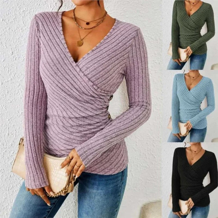 Women’s Seraphine Ribbed Wrap Top