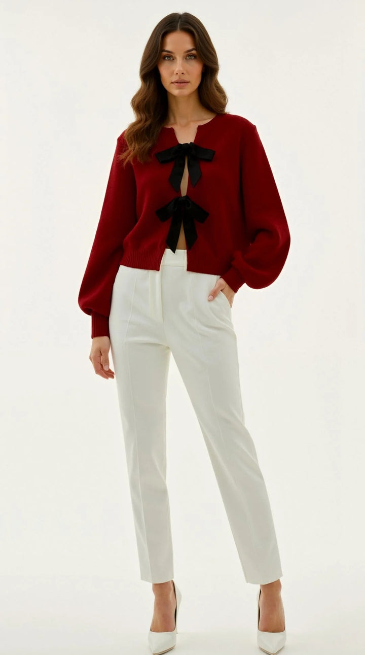 Women’s Evangeline Bow-Front Cardigan