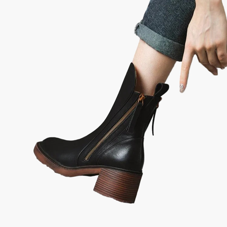Women’s Orthopedic Block Heel Ankle Boots