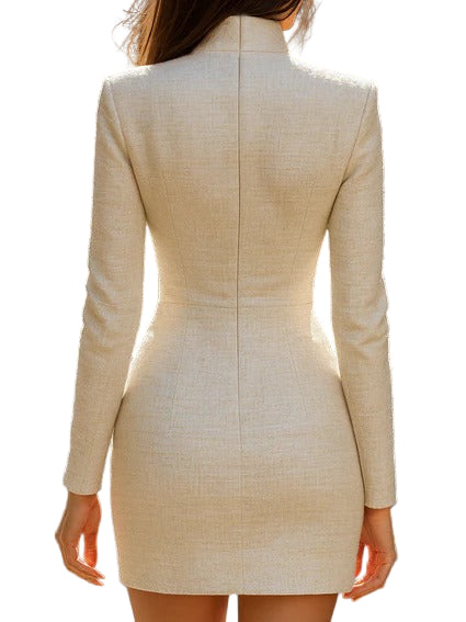 Women’s Seraphine Textured High-Collar Mini Dress