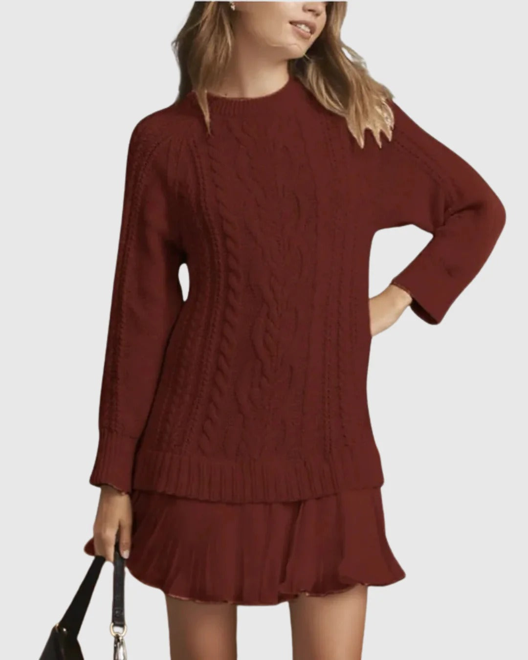 Women’s Isla Cable-Knit Longline Sweater Dress