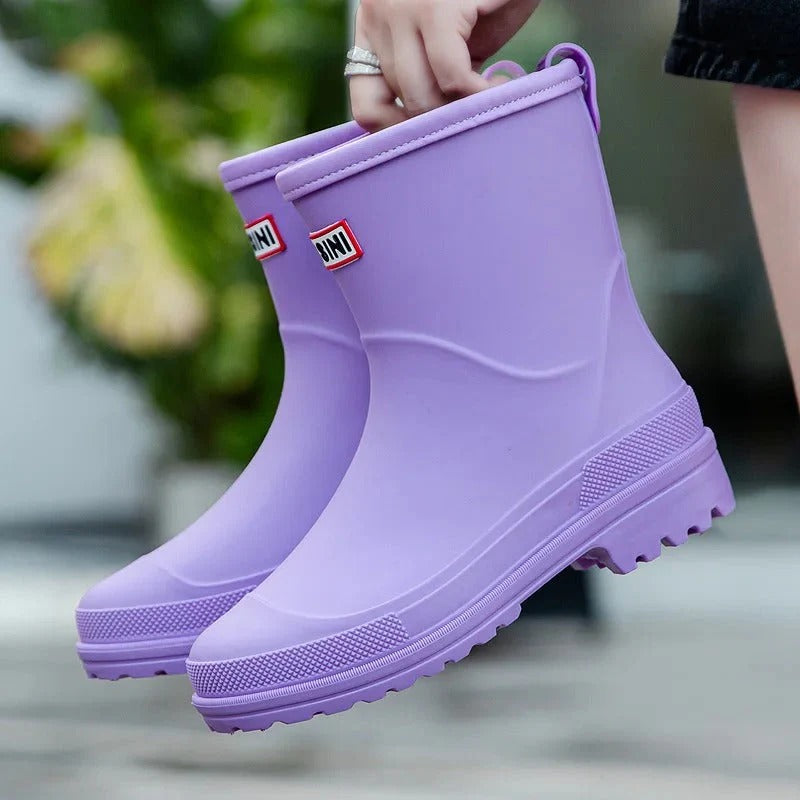 Women’s Luna Mid-Calf Waterproof Rain Boots – Non-Slip Outdoor Wellies