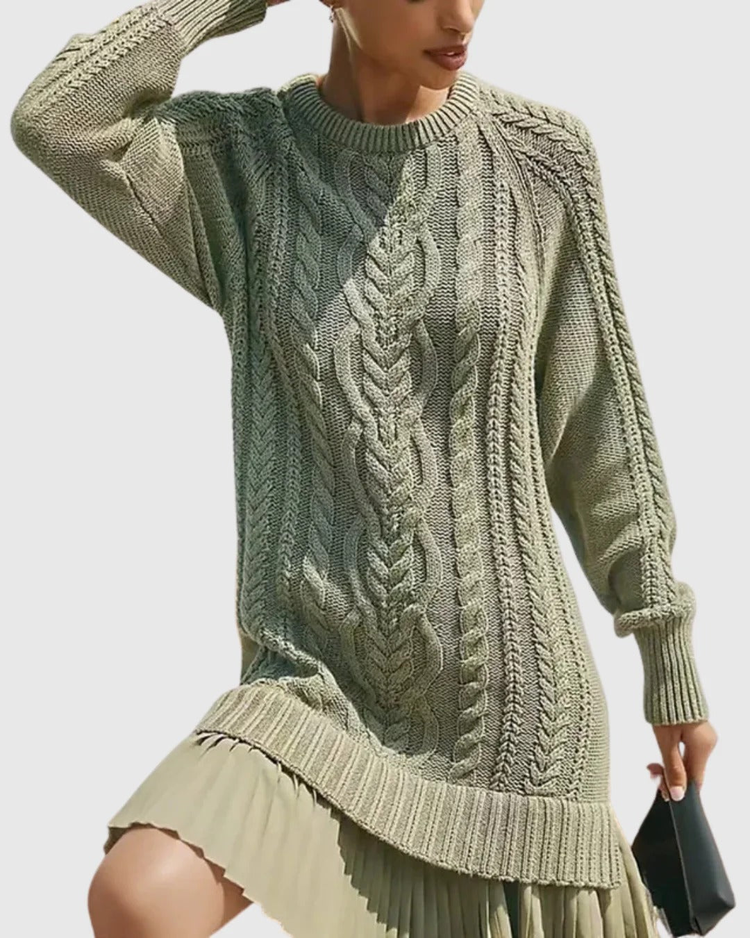 Women’s Isla Cable-Knit Longline Sweater Dress