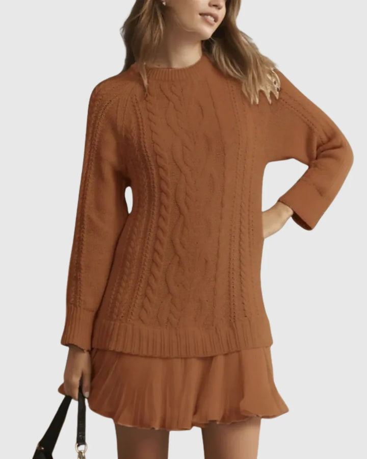 Women’s Isla Cable-Knit Longline Sweater Dress