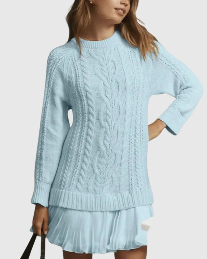 Women’s Isla Cable-Knit Longline Sweater Dress