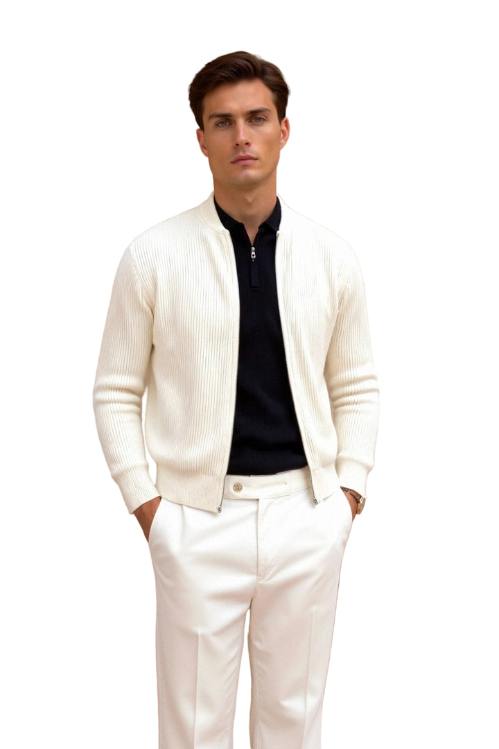 Men’s Beaumont Ribbed Zip Knit Cardigan