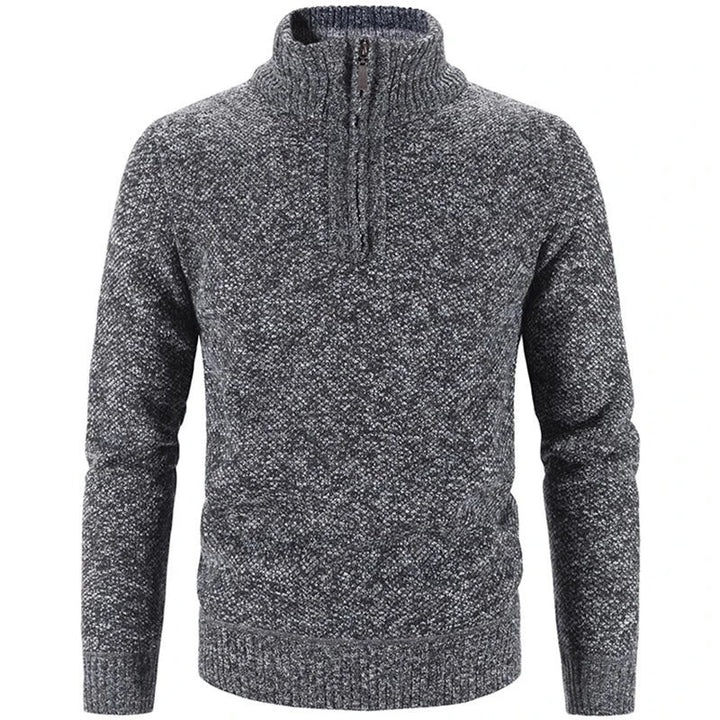 Men’s Half-Zip Textured Sweater
