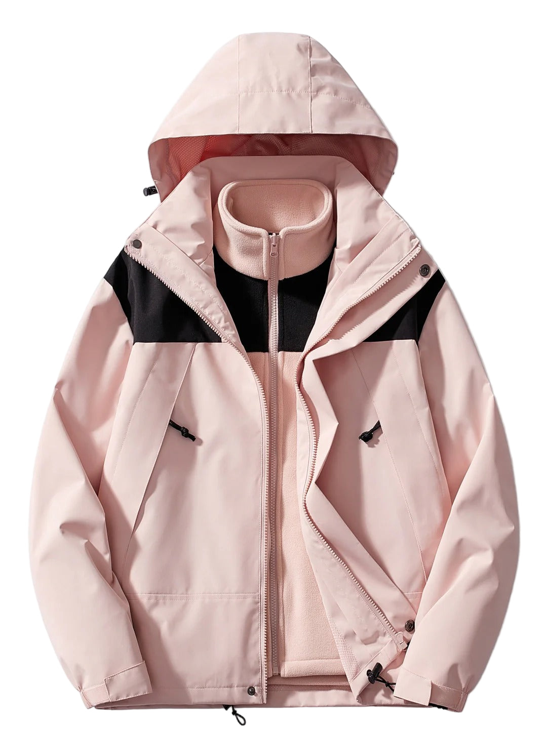 Women’s 3-in-1 Fleece Winter Jacket with Hood for Women