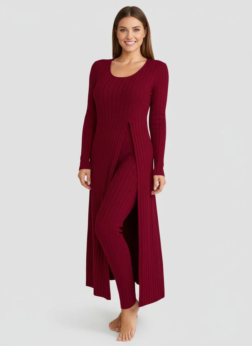 Women’s Serene Lounge Ribbed Maxi Set