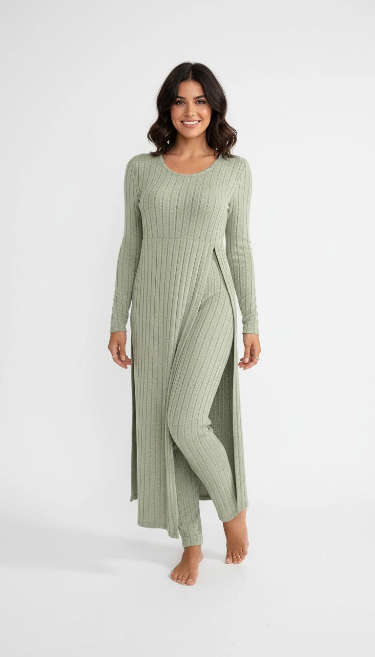 Women’s Serene Lounge Ribbed Maxi Set
