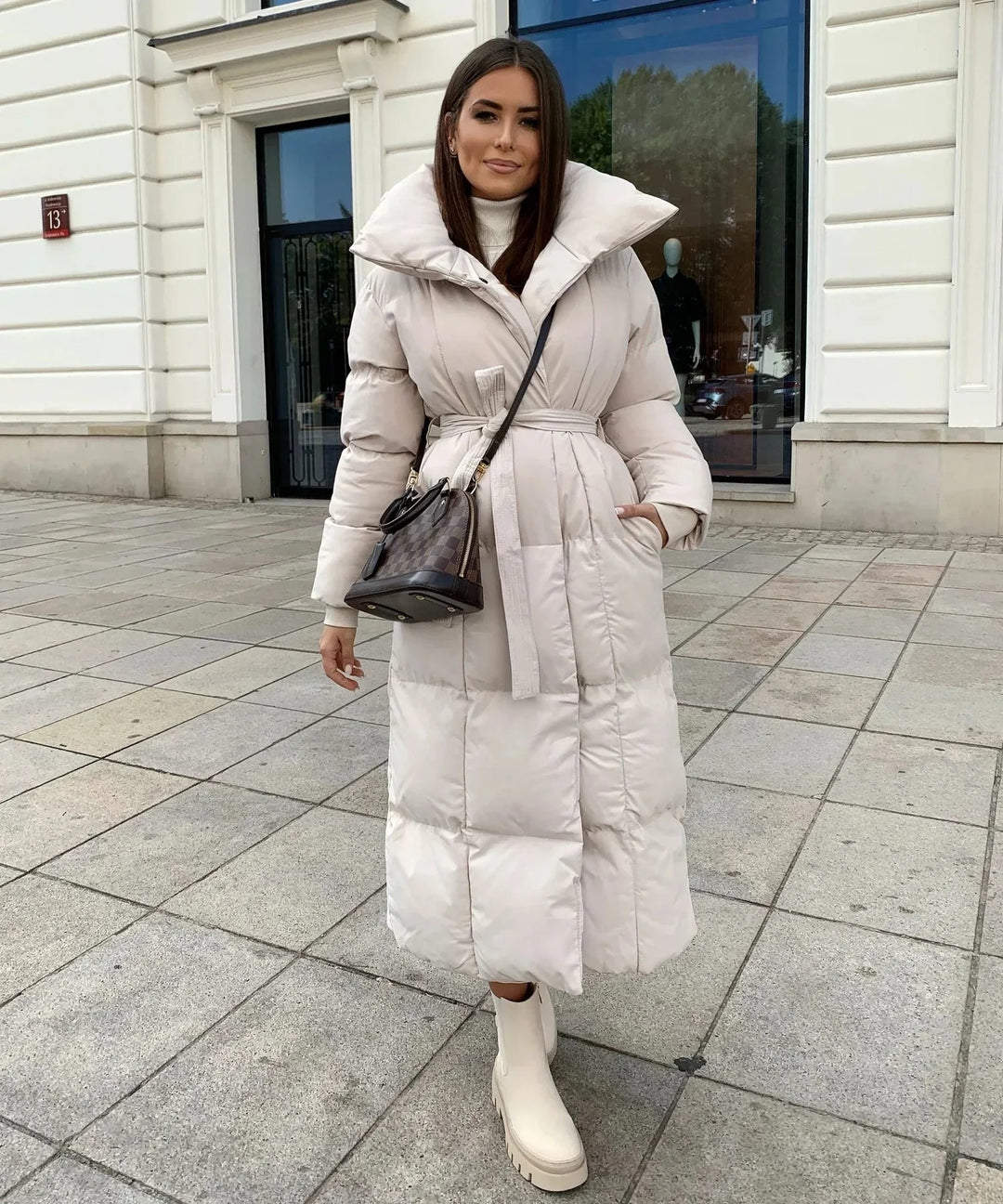 Women’s Emilia Belted Long Puffer Coat