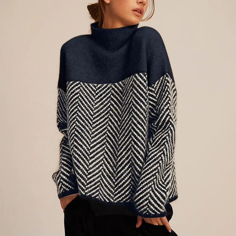 Women’s Marlowe Geometric Contrast Sweater
