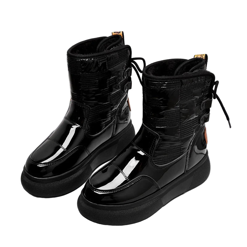 Women’s Waterproof Ankle Snow Boots – Warm Winter Lace-Up Footwear