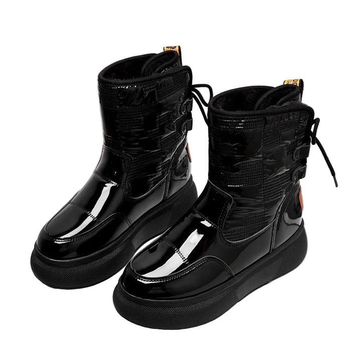 Women’s Waterproof Ankle Snow Boots – Warm Winter Lace-Up Footwear