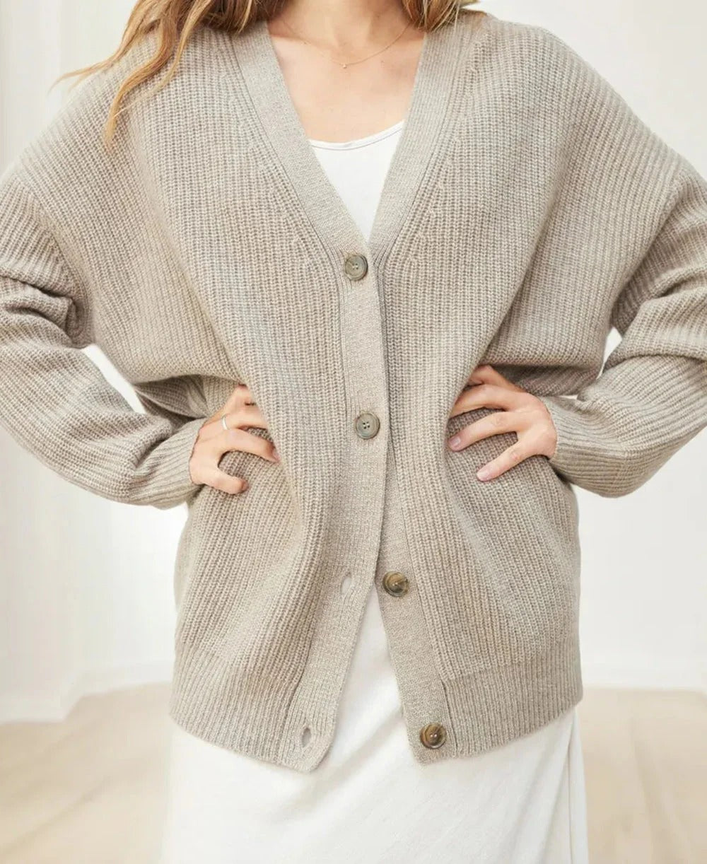 Women’s Haven Relaxed Button-Up Knit Cardigan – Casual Everyday Layer