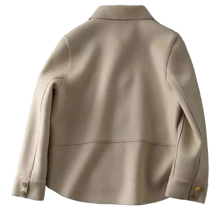 Women’s Buttoned Winter Jacket – Classic Short Coat for Everyday Wear