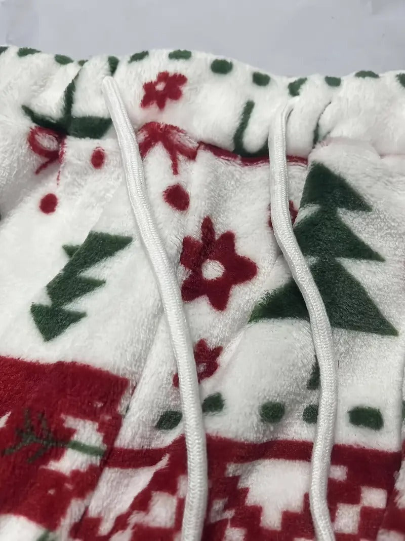 Women’s Holly Reindeer Print Christmas Lounge Pants