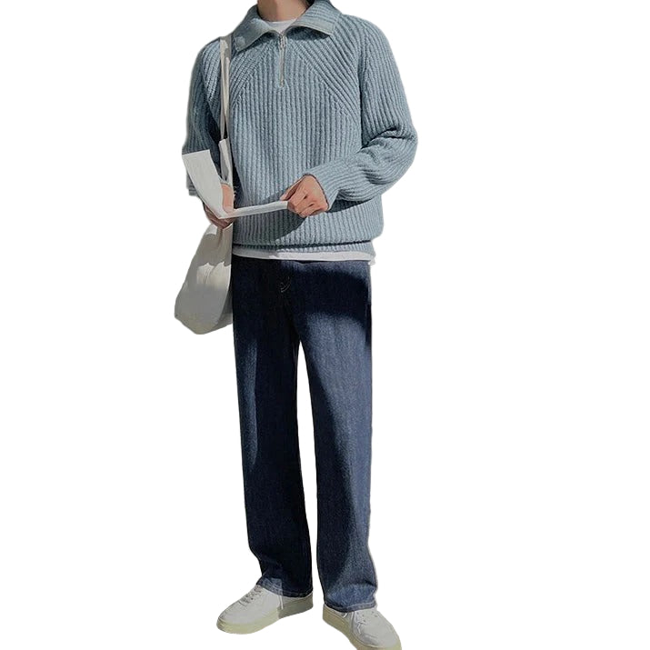 Men’s  Ribbed Half-Zip Sweater