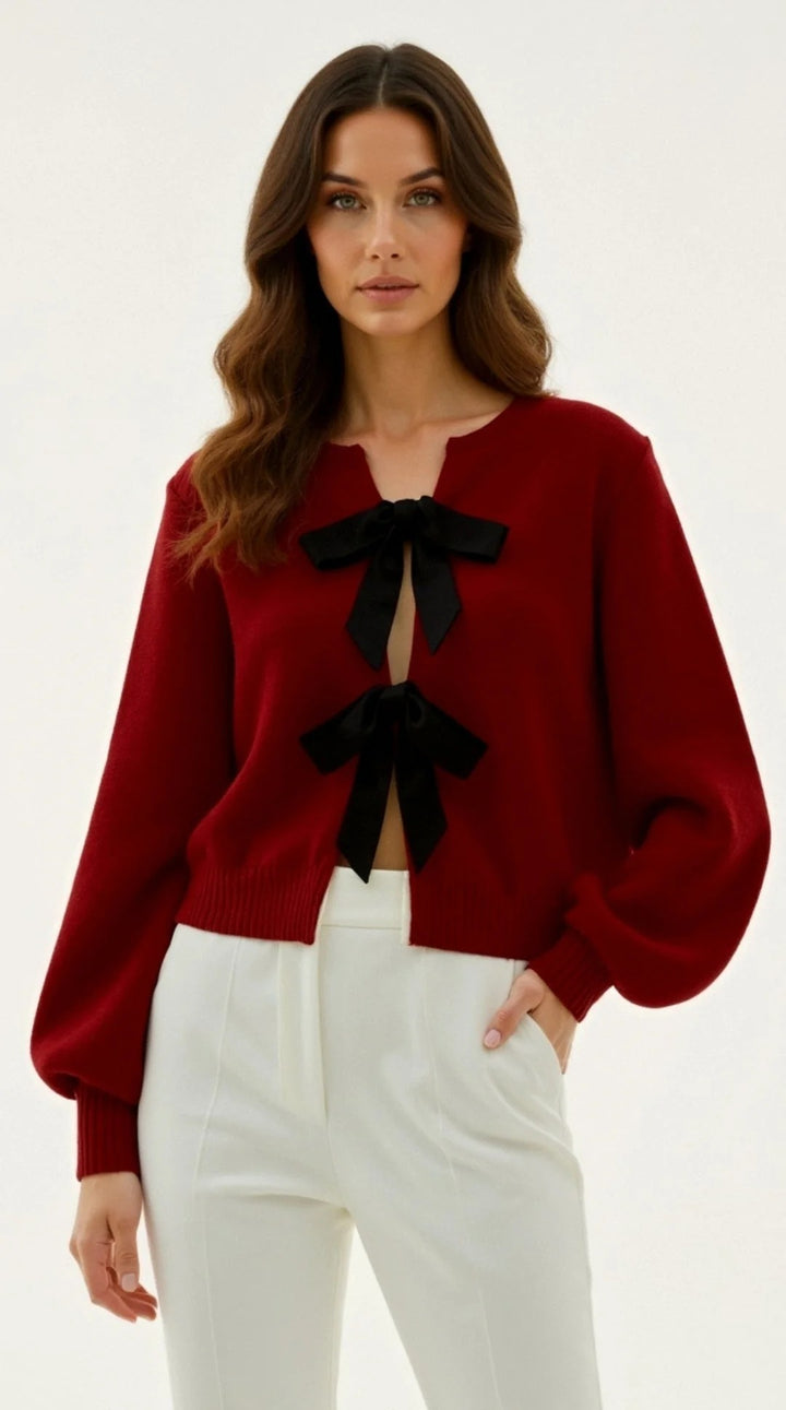 Women’s Evangeline Bow-Front Cardigan