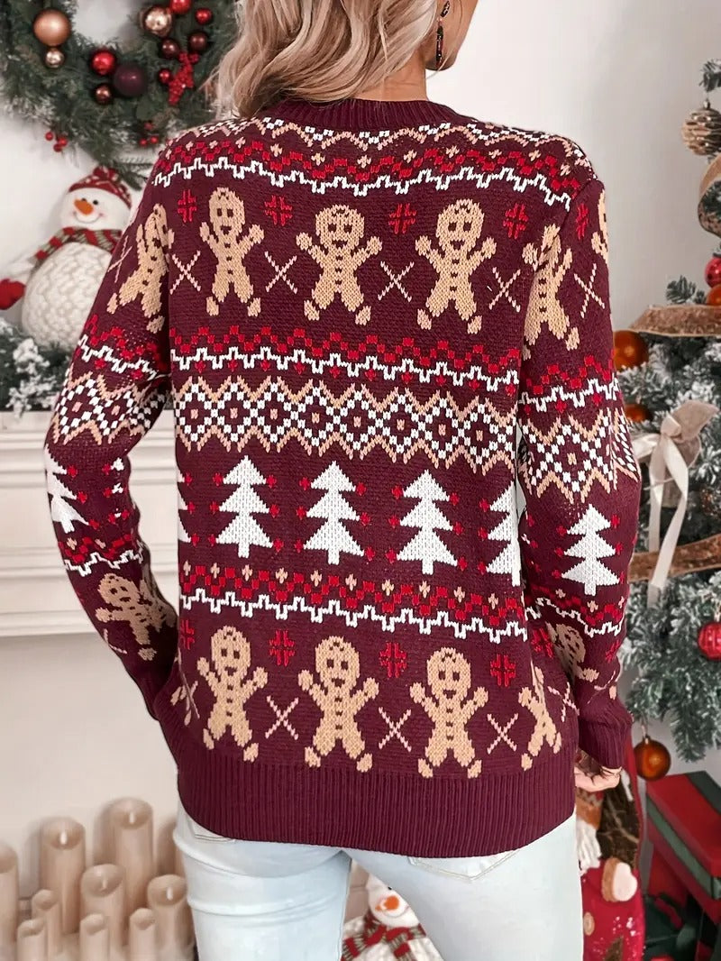 Women’s Gingerbread Holiday Knit Sweater
