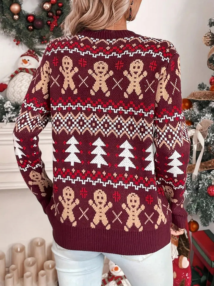 Women’s Gingerbread Holiday Knit Sweater