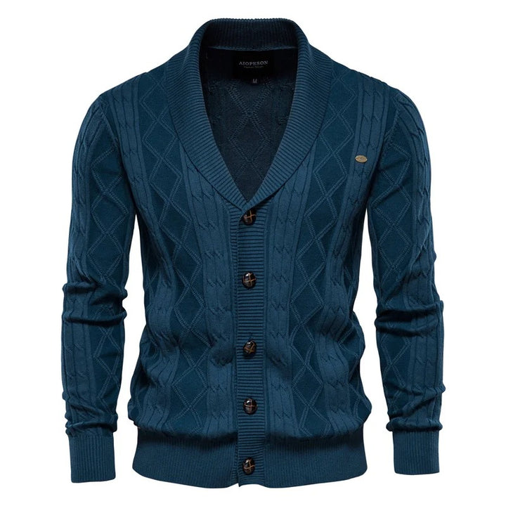 Men’s Cable Knit Shawl Cardigan