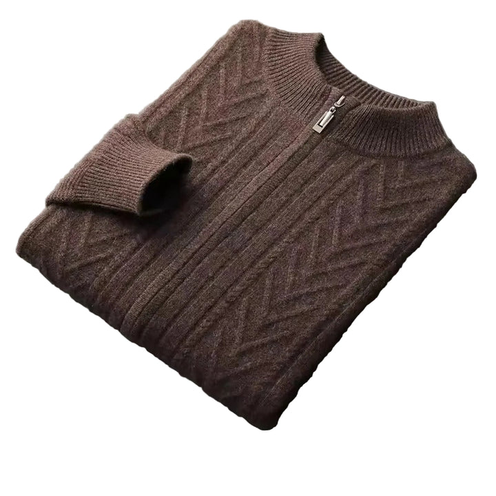 Men’s Chevron Zip Knit Cardigan