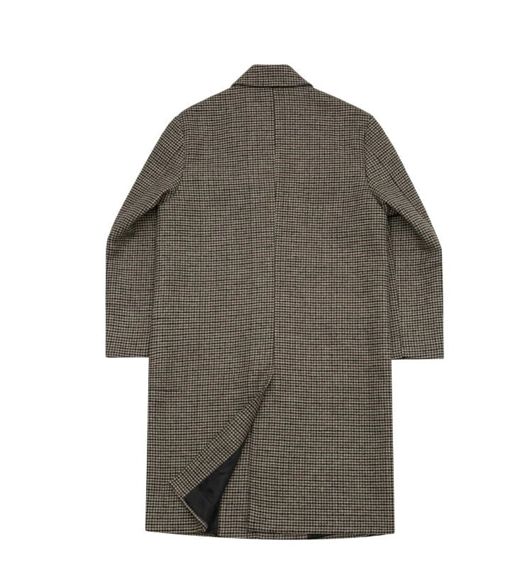 Men’s Ashbury Checked Wool Overcoat