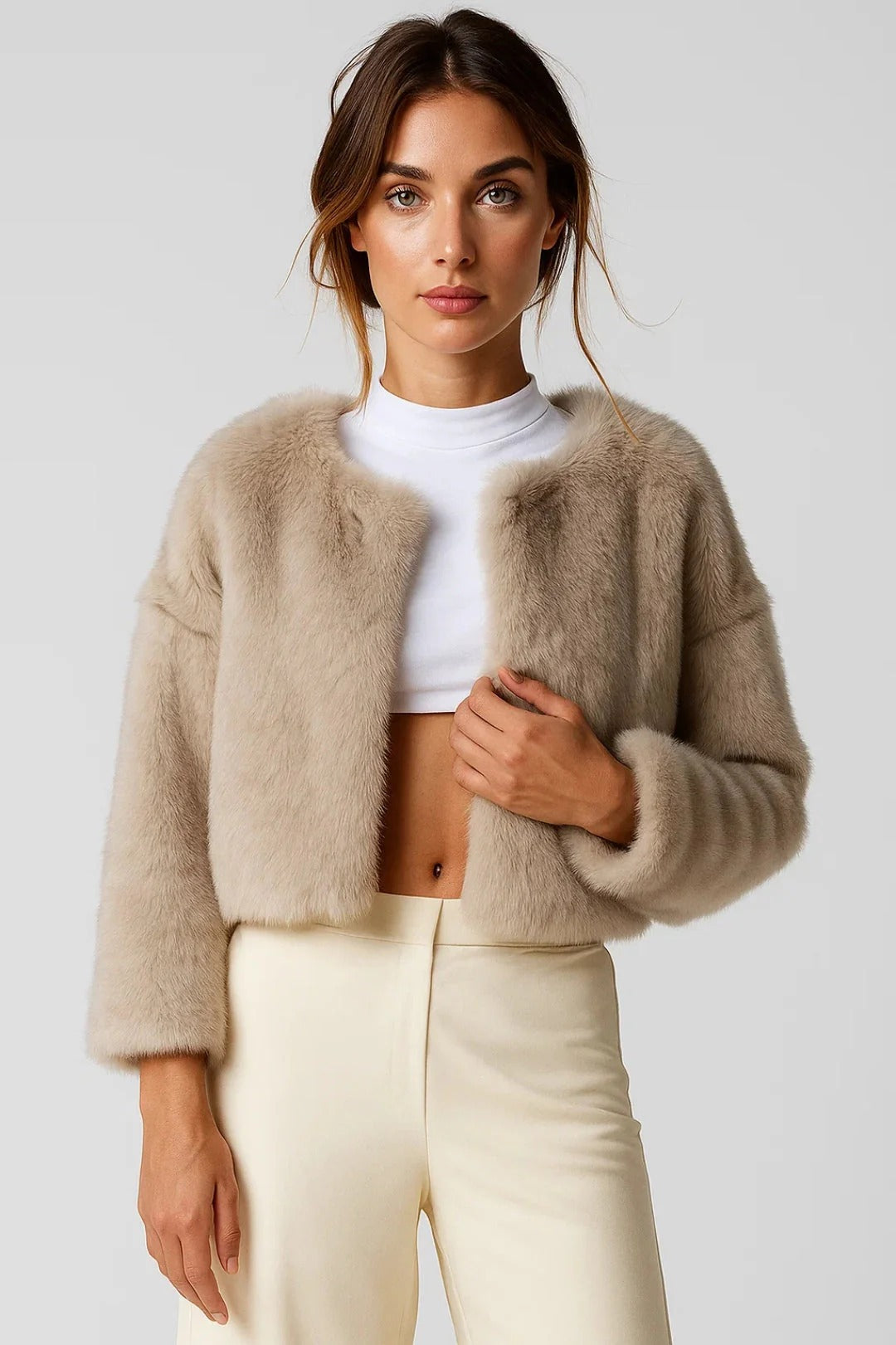 Women’s Aurelia Cropped Faux Fur Jacket