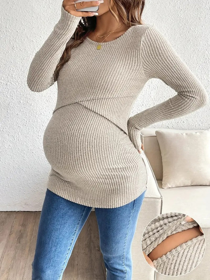 Women’s CozyLift Maternity & Nursing Knit Top