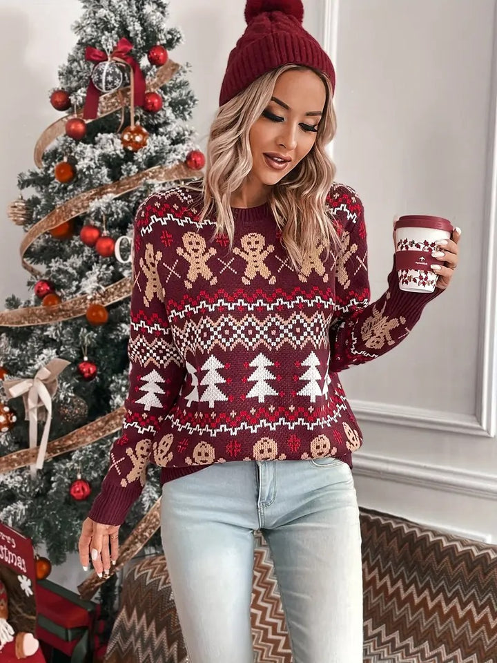 Women’s Gingerbread Holiday Knit Sweater